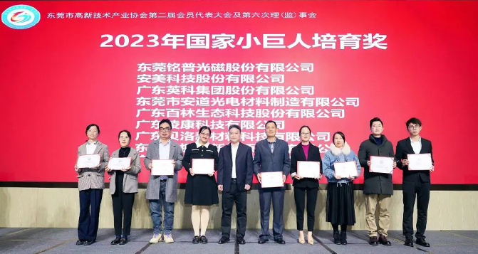 J9官网新材荣获 - 国家小巨人培育奖